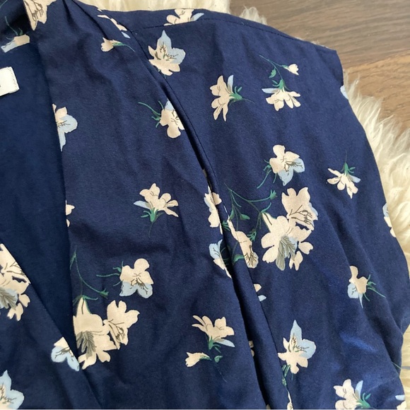 Emily and Fin Flora Freesia Retro 40’s Dress Sz UK 8 US 4 XS Navy Floral - Picture 7 of 14